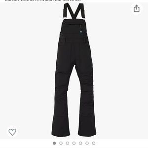 Black womens burton Avalon snowsuit